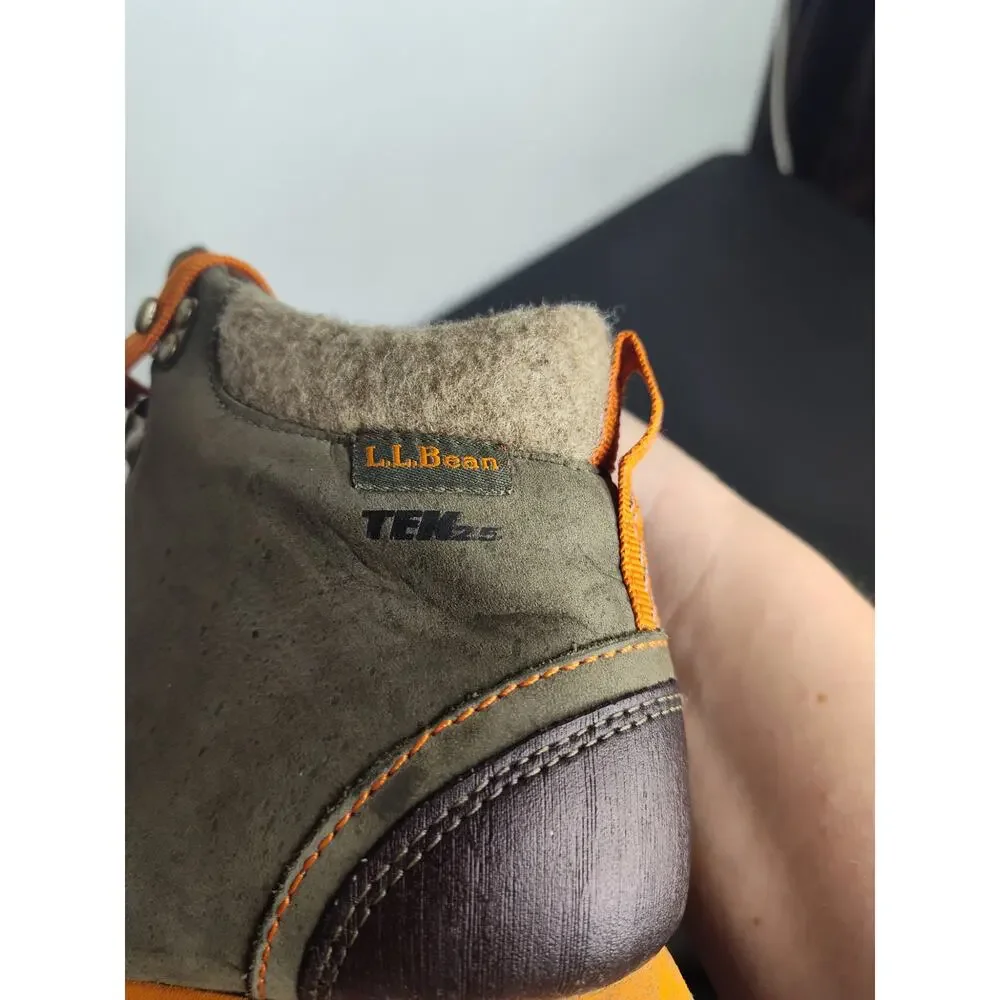 LL Bean Hiking Boots Youth Tek 2.5 Brown Leather Hiking Boots size 2